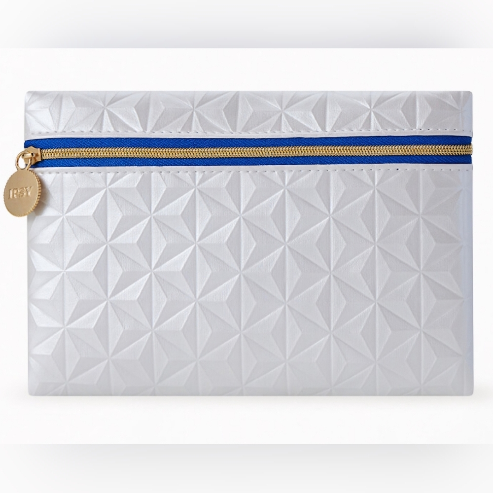 🦋 3 for $10 ~ IPSY Glam Bag March‎ 2023 Design Pearl White Geometric Pattern